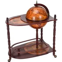 COSTWAY Weinregal Flaschenregal, Mit 3 Rollen, mit Tischplatte