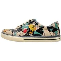 DOGO Classic Schnürsneaker Catch Me If You Can Tweety Damen Sneaker Sneaker Handgefertigt