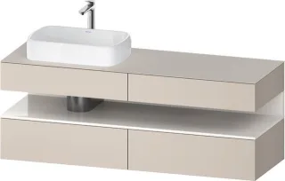 Duravit Qatego Konsolenwaschtischunterbau wandhängend Taupe Matt 1600x550x600 mm - QA4777022910000 QA4777022910000