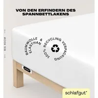 Schlafgut Spannbettlaken EASY Jersey Elasthan Boxspring, Jersey, Gummizug: rundum, (1 Stück), MADE IN GREEN by OEKO-TEX®
