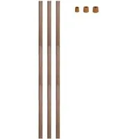 Lauschaer Glas Gartenstecker Rosenkugelstab Gartenkugelstab mit Korkaufsatz, für Rosenkugeln naturbelassenes Holz