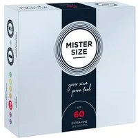 MISTER SIZE XXL-Kondome Mister Size «60» Maßkondome - kraftvoll & sicher Packung mit, 36 St., Kondome in Größe XL, vegan, extra dünn & extra fein, das passende Kondom in Ihrer Größe