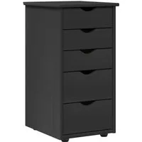 vidaXL Schranksystem Schrank 34 x 39 x 61,5 cm Massivholz Kiefer Grau (1-St)