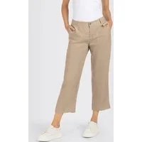 MAC Leinenhose NORA cropped Sommerhose temperaturausgleichend und angenehm auf der Haut