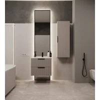 welltime Waschtisch TIBU mit Waschbecken. 2 Schubladen. 2 Breiten (60/80cm) und 4 Farben, Badschrank mit Waschbecken, Softclose, Maße B/H/T: 61/53/47 cm