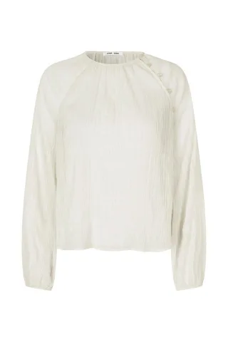 samsøe & samsøe - Bluse - Savira beige/weiß - Gr. - S