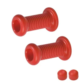 Robuste Handgriffe & Fußrasten für Federtiere - 95mm Länge - 35mm Grifffläche - Sicheres Spielzubehör für Kinderspielgeräte aus PP-Kunststoff - Wickey