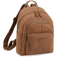 STILORD Cityrucksack "Bea" Lederrucksack Damen Echtleder Elegant Cityrucksack mittelgroß