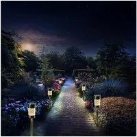 MARELIDA LED Solarleuchte LED Solar Wegleuchte Erdspieß Solarleuchten Garten Balkon 1 Stück, LED Classic, warmweiß (2100K bis 3000K)