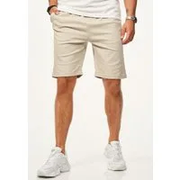 SOULSTAR Chinoshorts mit Gummibund & Tunnelzug - Kurze Hose für Herren Regular-Fit Sommershorts mit Elasthan-Anteil Bermuda & Zipper-Tasche