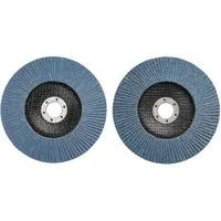 2-teiliges Schleifmop-Set Ø 150mm, K40 / K80, Schleifscheibe Fächerscheiben-Set für Winkelschleifer