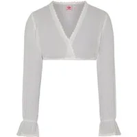 Spieth & Wensky Dirndlbluse Filomena Dirndlbluse Filomena Dirndlbluse Langarm-Bluse aus Spitze
