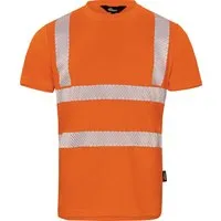 vizwell Warnschutz-Shirt Warnschutz T-Shirt Coolpass Arbeitsshirt mit UV Schutz perfekte Atmungsaktivität, strapazierfähig und schnell trocknend