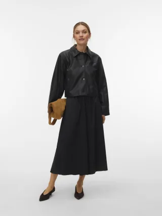 VERO MODA - VMLUANA LS PL BOMBER SHACKET Black - Gr. - L