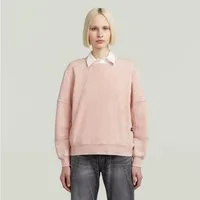 G-STAR Sweatshirt Washed 3D Sleeve A line in Rundhalsform