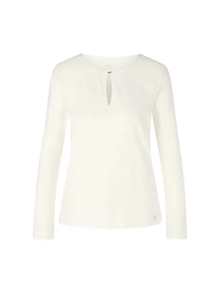 Marc Cain Collections - Shirt mit Biesen aus Seide off-white - Gr. - 42
