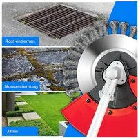 CONENTOOL Rasenmähermesser Unkrautbürste, für Benzin-Freischneider (1er Set, 1pcs), Rundbürste, Durchmesser Stahlbürste 150mm