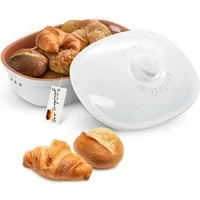 RÖMERTOPF Römertopf Brottopf oval MAXI 6,5 Liter - Keramik Brotkasten, (Set), aus Naturton