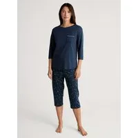 CALIDA Pyjama Sweet Dreams (2 tlg) 3/4-Länge, Rundhals, weich, Interlock-Qualität, Pure Cotton