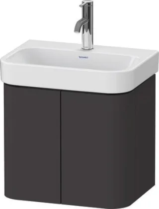 Duravit Happy D.2 Plus Waschtischunterbau wandhängend Graphit Supermatt 475x350x415 mm - HP438408080 HP4384080800000