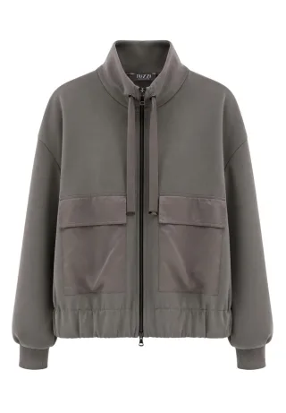 tuzzi - Leichtjacke QUIET WILD mit Gummibündchen taupe - Gr. - 36