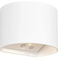 Reality Leuchten LED Wandleuchte, Bewegungsmelder, LED fest integriert, Warmweiß, Akku ohne Strom-Anschluss kabel-los innen mit Bewegungsmelder, H: 10cm