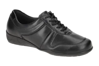 Waldl?ufer M13012 MYRIAM-SOFT Damenschuhe schwarz - bequeme Schn?r-Halbschuhe