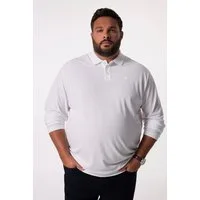 Men Plus Poloshirt Poloshirt Bauchfit Basic Piqué Langarm