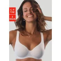 petite fleur by Lascana T-Shirt-BH (Packung, 2 Stück) mit Bügel, Baumwoll-Qualität – auch ideal für große Größen