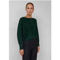 s.Oliver Longpullover Strickpullover Feinstrick-Pullover im Relaxed Fit mit Ajour-Details