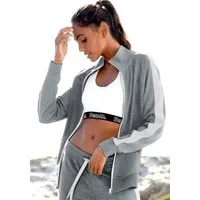 Bench. Loungewear Sweatjacke mit Seitenstreifen und Stehkragen, Home- und Loungewear Serie