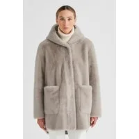 Milestone Fellimitatjacke MSPersiana Damen Kunstfelljacke Übergangsjacke