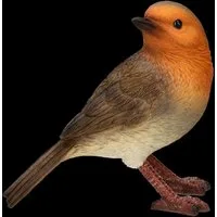 Figuren Shop GmbH Gartenfigur Rotkehlchen Figur – Vogel Gartenfigur naturgetreu Tierdeko 12 cm Deko