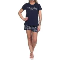 Normann Pyjama Damen Shorty kurzarm Pyjama in maritimer Optik - 122 10 753