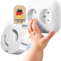 Intirilife Kindersicherung, Steckdosen Abdeckung 20er Set Steckdosenschutz ohne Kleben
