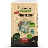 bionero TERRA PRETA Pflanzerde Bio-Alleskönner Limited Edition 40l, mit Pflanzenkohle, 100% torffrei, klimafreundlich, regional