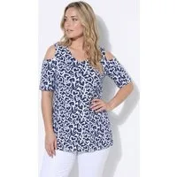 Angel of Style T-Shirt Cold-Shoulder-Shirt A-Linie Herzen