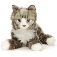 Uni-Toys Kuscheltier Norwegische Waldkatze - 46 cm (Länge) - Plüsch-Katze - Plüschtier, zu 100 % recyceltes Füllmaterial