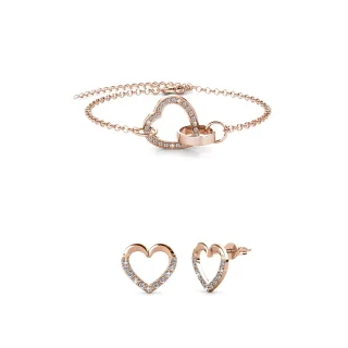 Locked Heart Lovett Sets - Roségold und Kristall