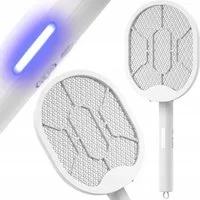 Verkgroup Fliegenklatsche Elektrische Fliegenklatsche UV USB-C faltbar 3000V, UV-Licht, 3000V Hochspannungsnetz, faltbar, USB-C Akku, 2 Funktionen