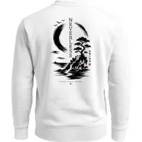 Neverless Sweatshirt Herren Sweatshirt mit Rückenprint - Spirit of Japan - Regular Fit