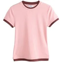 Next T-Shirt Kurzarm-T-Shirt in Lagenoptik, Kurzgröße (1-tlg)
