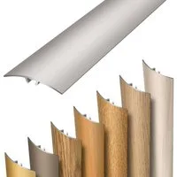 Dalsys Übergangsprofil selbstklebend, zum Stecken und verbinden (93cm x 30mm in der Farbe Silber, 1-St), aus Aluminium, Boden Übergangsleiste Höhenausgleich