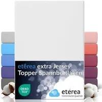 etérea Himmlische Qualität Spannbettlaken etérea Extra Jersey Topper Spannbettlaken 90x200 -, Jersey, Gummizug: rundum, (1 Stück)