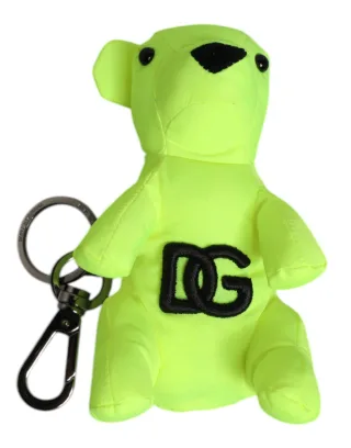 Grüner Bär Stickerei Logo Schlüsselanhänger Karabiner Schlüsselring