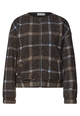 Street One - Jacke mit Rundhals und Cord-Struktur silk brown - Gr. - 46