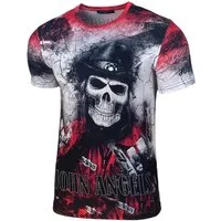 Baxboy T-Shirt Baxboy Moderner Männer Kurzarm Allover Print T-Shirt 220-229