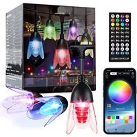Diyarts LED-Lichterkette M8C, 14-flammig, Blütenblattform Bunte Lichterkette mit Bluetooth APP & Fernbedienung