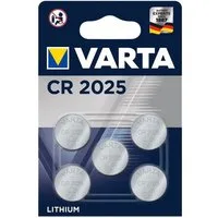 VARTA Varta CR2025 Lithium Batterie im 5er Sparpack Batterie, (3,0 V)