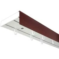 SN DECO GROUP Gardinenschiene Vorhangschiene SH (1) mit Blende 5 cm, 2-läufig, Fixmaß, mit Bohren, verschraubt, Kunststoff